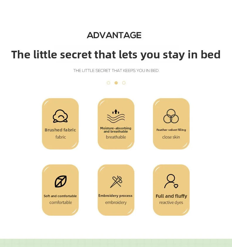 Quilted Down Pillow Soft White Single Pillow with Hotel-Quality Bed Pillow