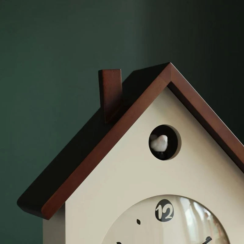 Wooden Cuckoo Bird Wall Clock Pendulum Creative Living Room Pendulum Clock