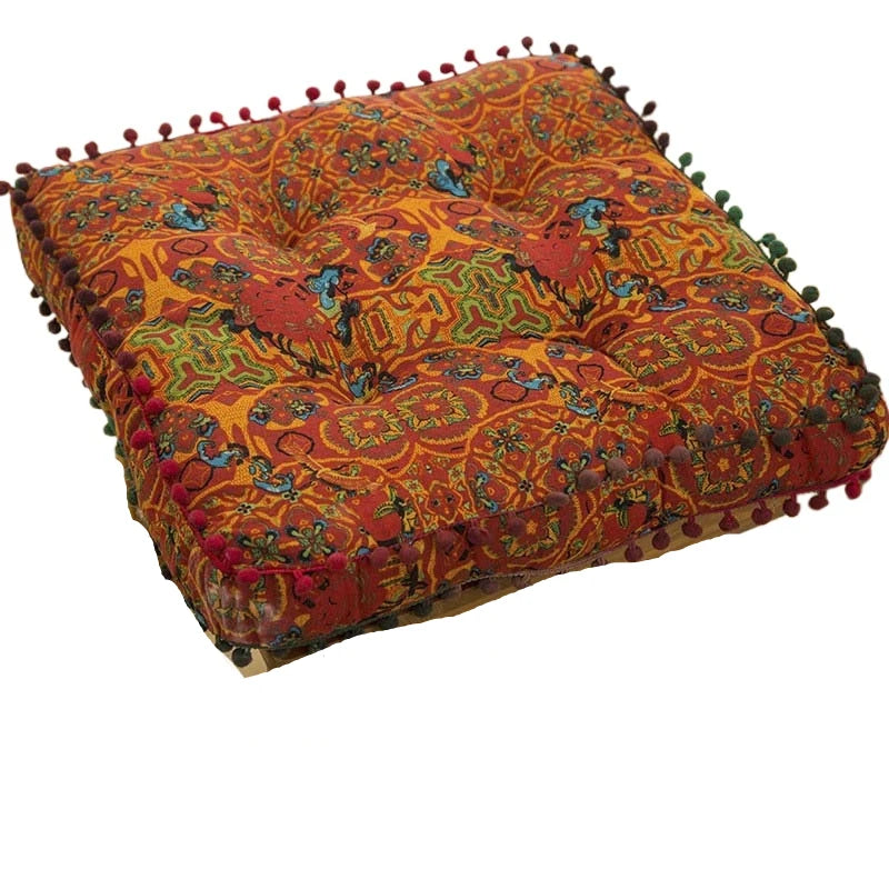 Bohemian Style Thickened Cotton Linen Cushion for Ground Lazy People Pillow