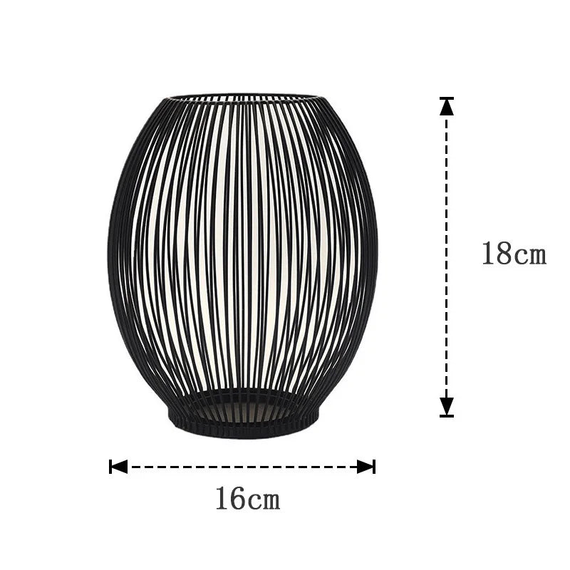 Black Lantern Candle Holder Vintage Iron Candle Ornament Romantic Candle Holder