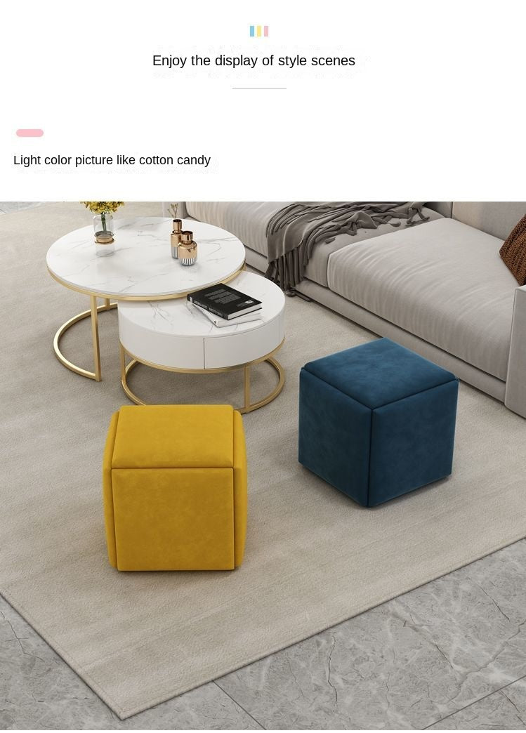 Multifunctional Sofa Stool Iron Foldable Living Room Furniture Home Rubik's Cube