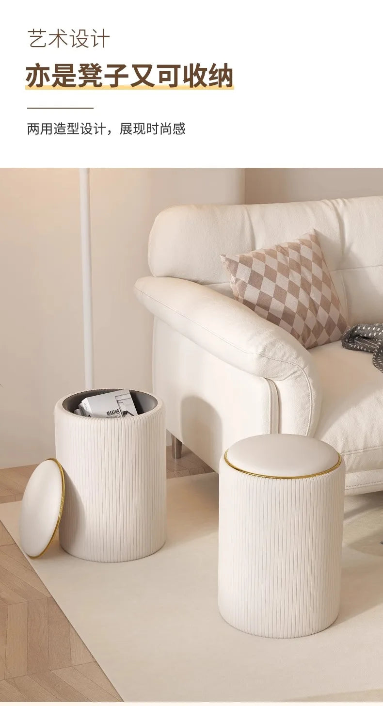 Bedroom Furniture Cream wind storage makeup stool vanity chair vanity stool