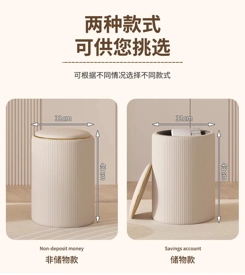 Bedroom Furniture Cream wind storage makeup stool vanity chair vanity stool