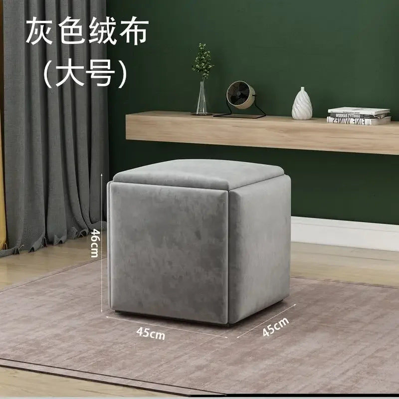 Multifunctional Sofa Stool Iron Foldable Living Room Furniture Home Rubik's Cube
