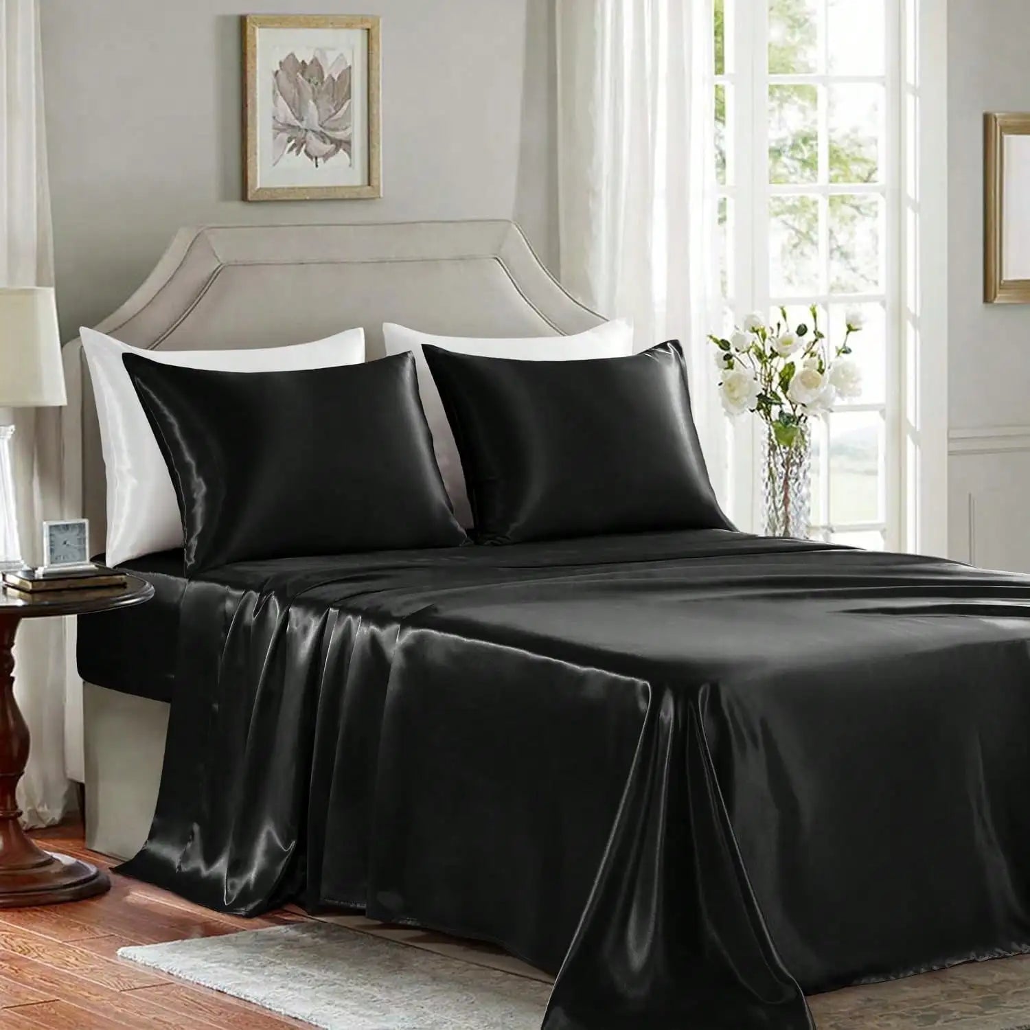 Satin Bed Sheet Set — Twin, Full, Queen & King