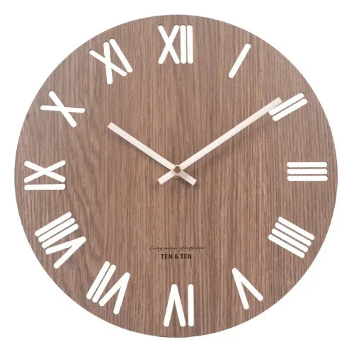 Wooden 3D Wall Clock Modern Design Nordic Brief Living Room Decoration