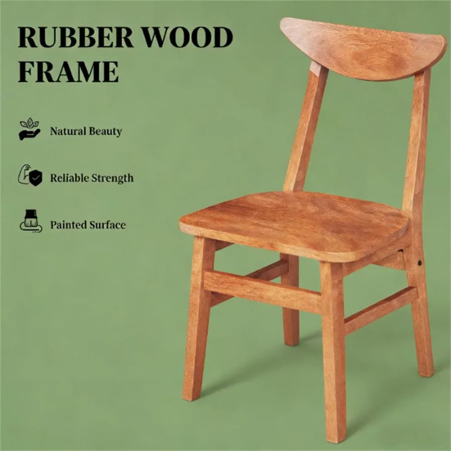 5-piece solid wood dining room farmhouse dining table 4 chairs dining