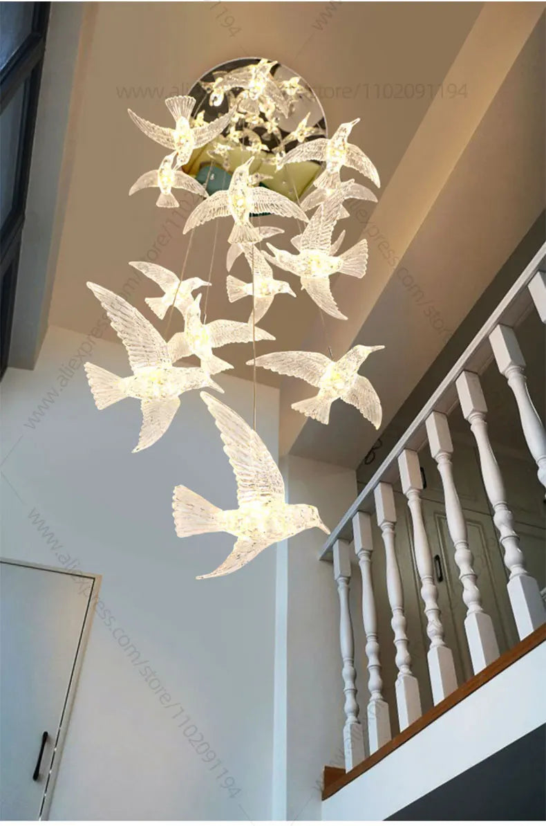 Led Bird Pendant Lamp Home Decoration Lighting Hanging Lamp Design Chandelier