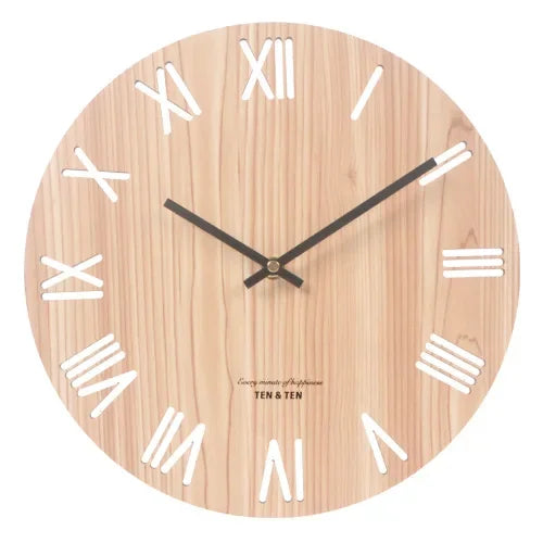 Wooden 3D Wall Clock Modern Design Nordic Brief Living Room Decoration
