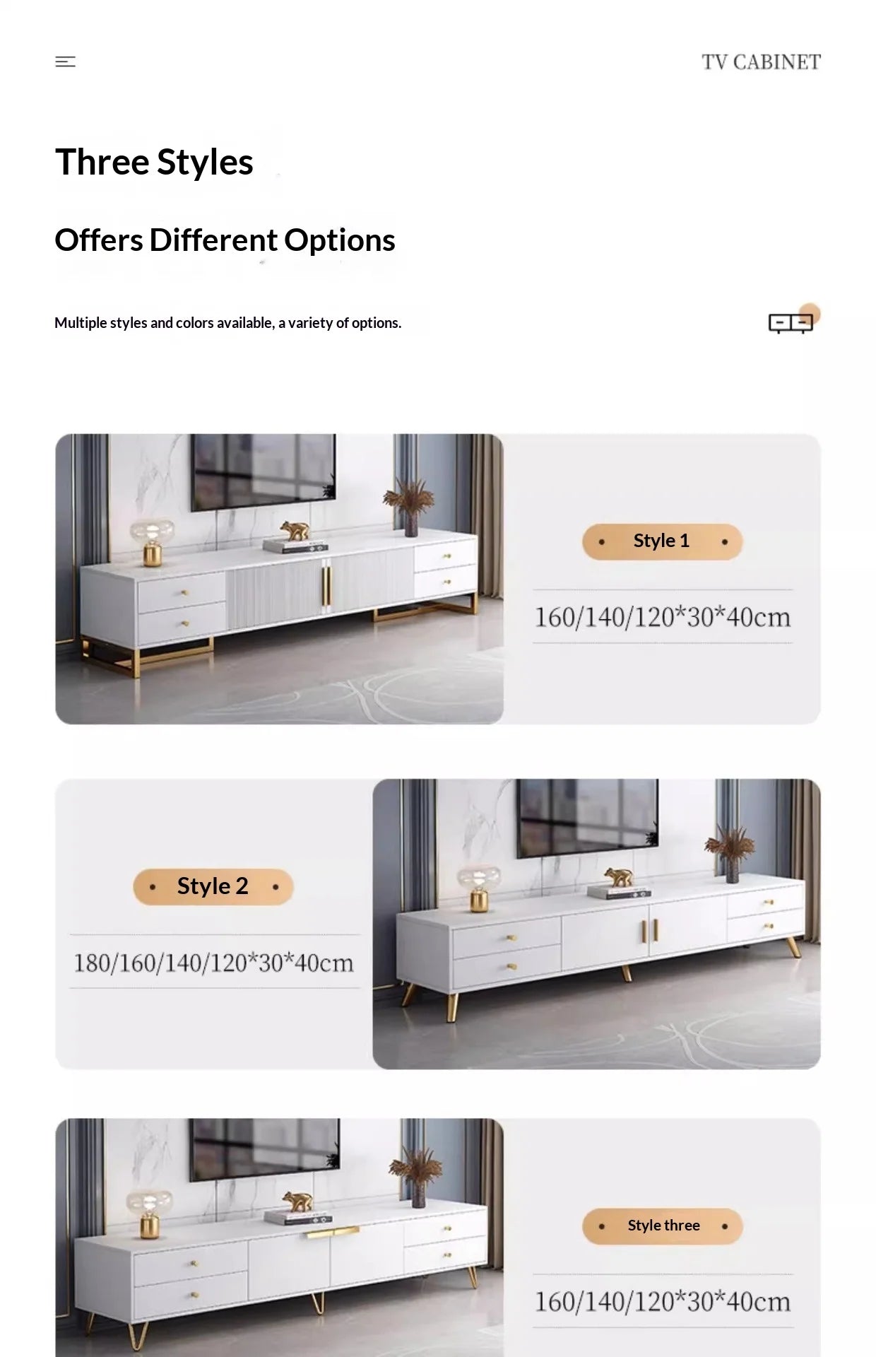 Modern Floor Standing TV Stand Cabinet Storage Console Living Room Tv Stand