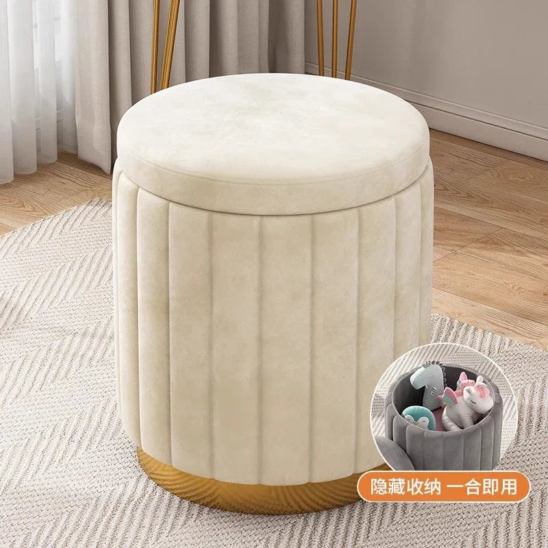 Bedroom Furniture Cream wind storage makeup stool vanity chair vanity stool