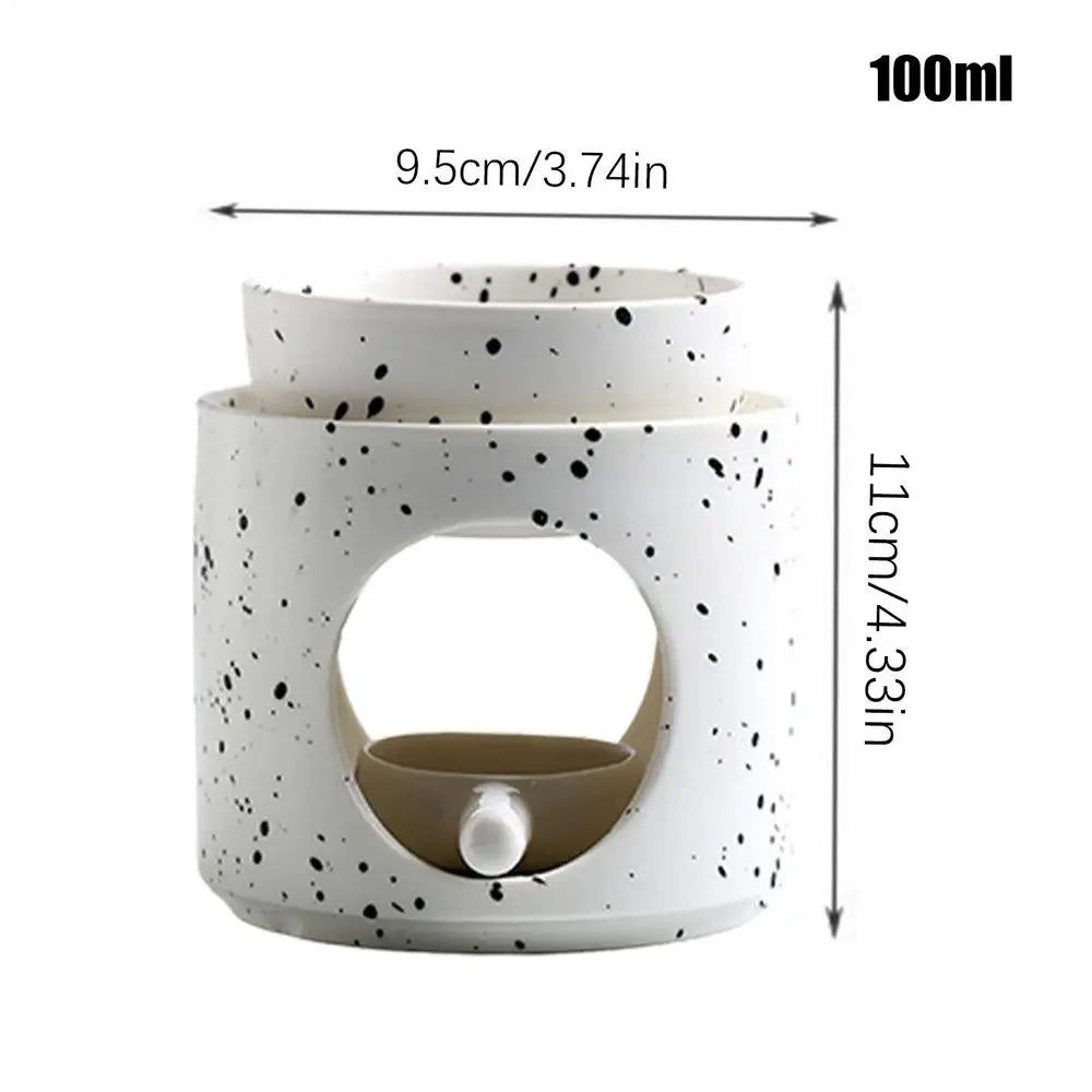 Ceramic Tealight Candle Holder & Oil Warmer Non Slip Home Aroma Table Decor