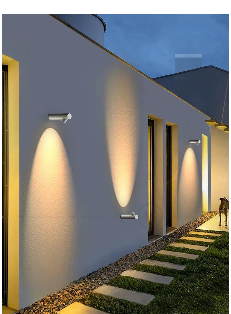 6W COB Waterproof AC85-265V Surface Mounted LED Wall Light Modern Luminaire