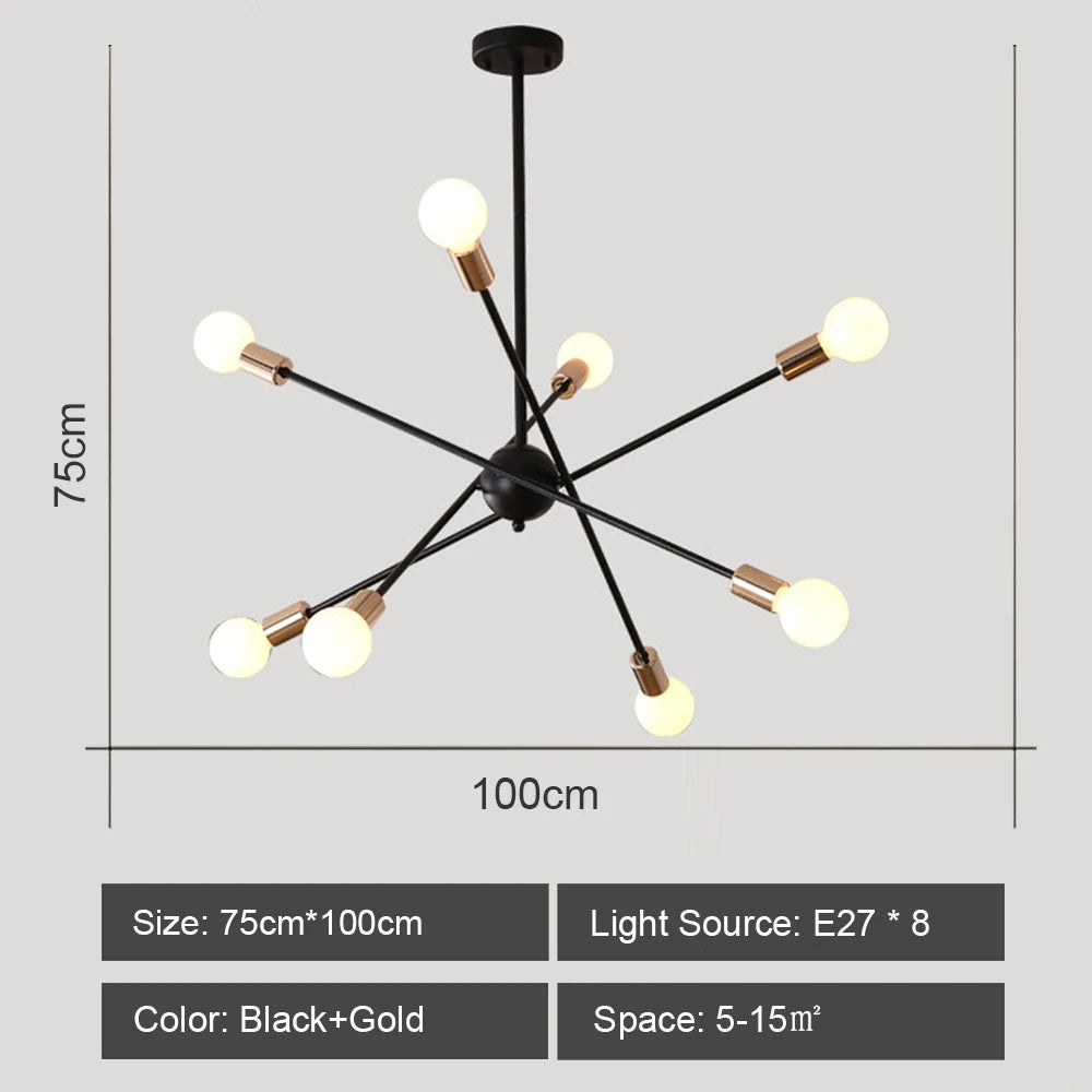 Modern LED Ceiling Chandelier Light Living Room Bedroom Lighting Decor