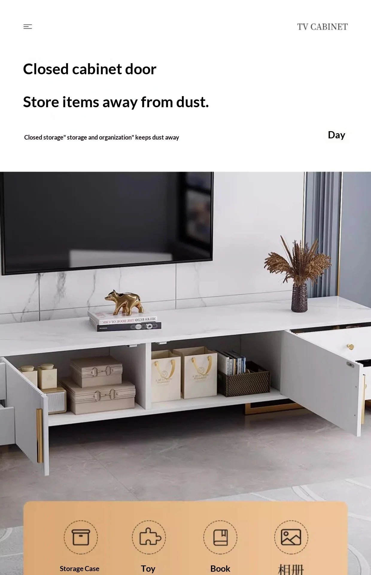 Modern Floor Standing TV Stand Cabinet Storage Console Living Room Tv Stand