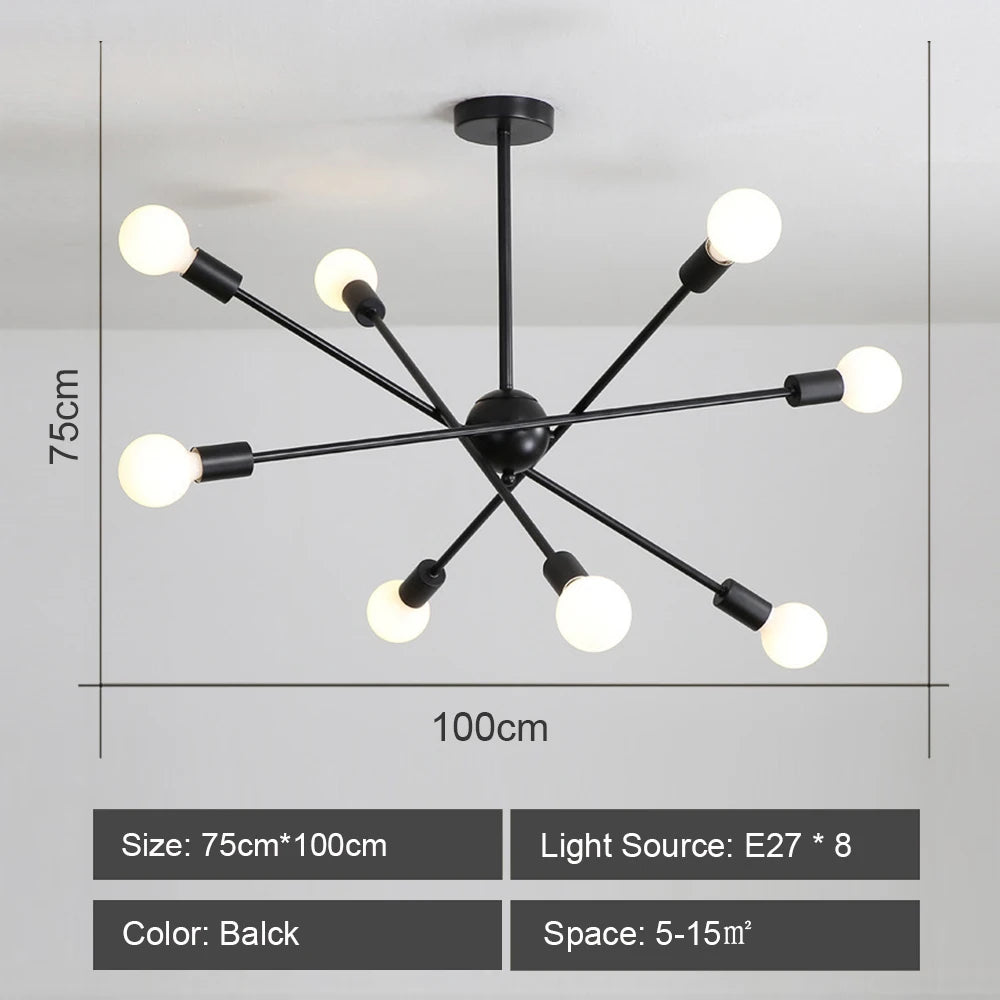 Modern LED Ceiling Chandelier Light Living Room Bedroom Lighting Decor
