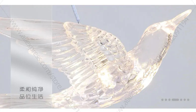 Led Bird Pendant Lamp Home Decoration Lighting Hanging Lamp Design Chandelier