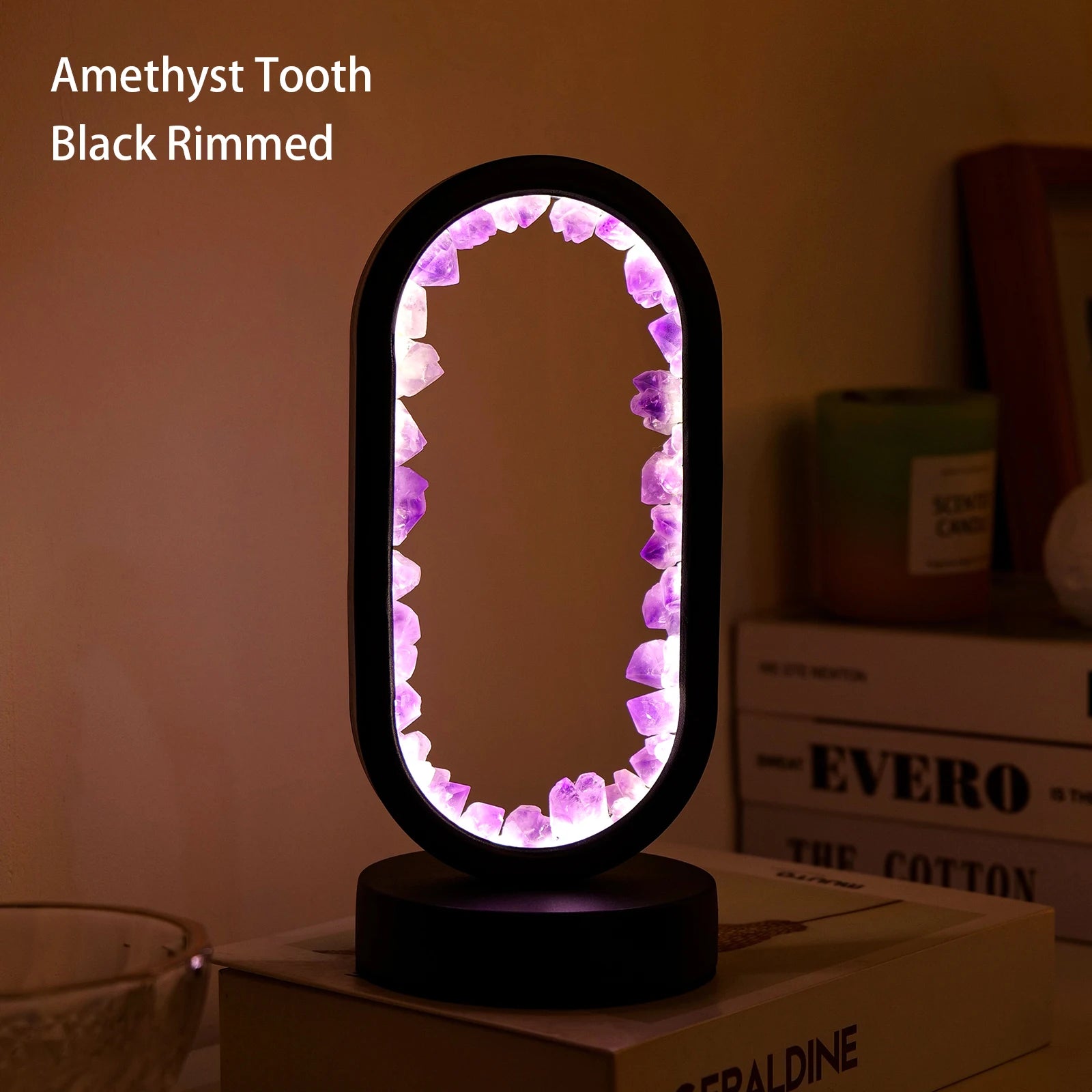 1PC LED Bedside Lamp | Natural Quartz & Amethyst Raw Stone Crystal Lamp