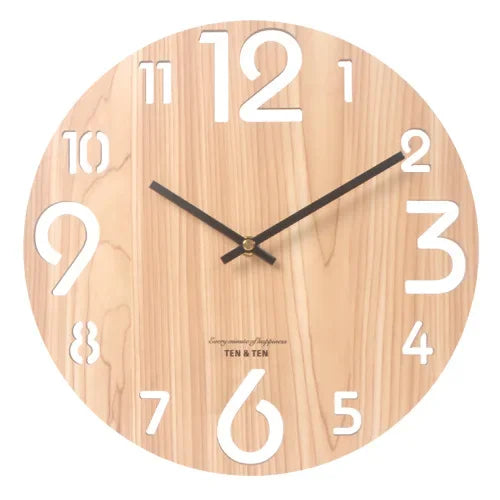 Wooden 3D Wall Clock Modern Design Nordic Brief Living Room Decoration