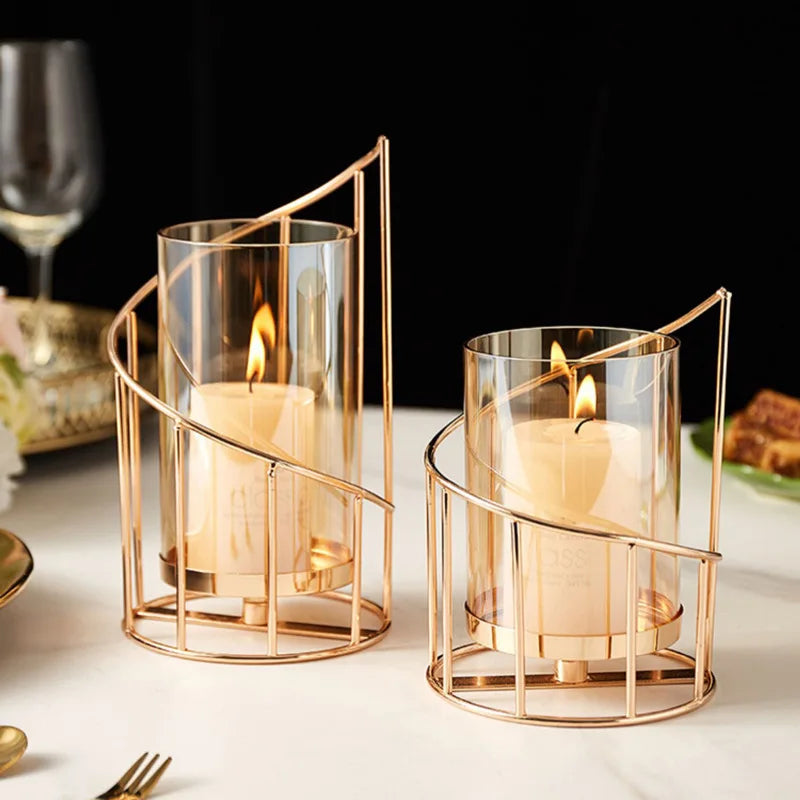 Metal Candle Holder Wedding Festival Home Decoration Bar Dinner Romantic