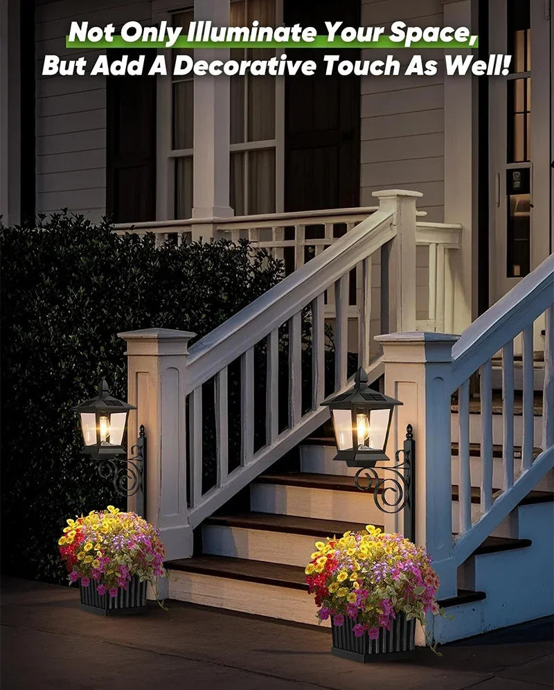 Solar Lamp Post Light with Planter Solar Light Planter Solar Planter Lights Outdoor