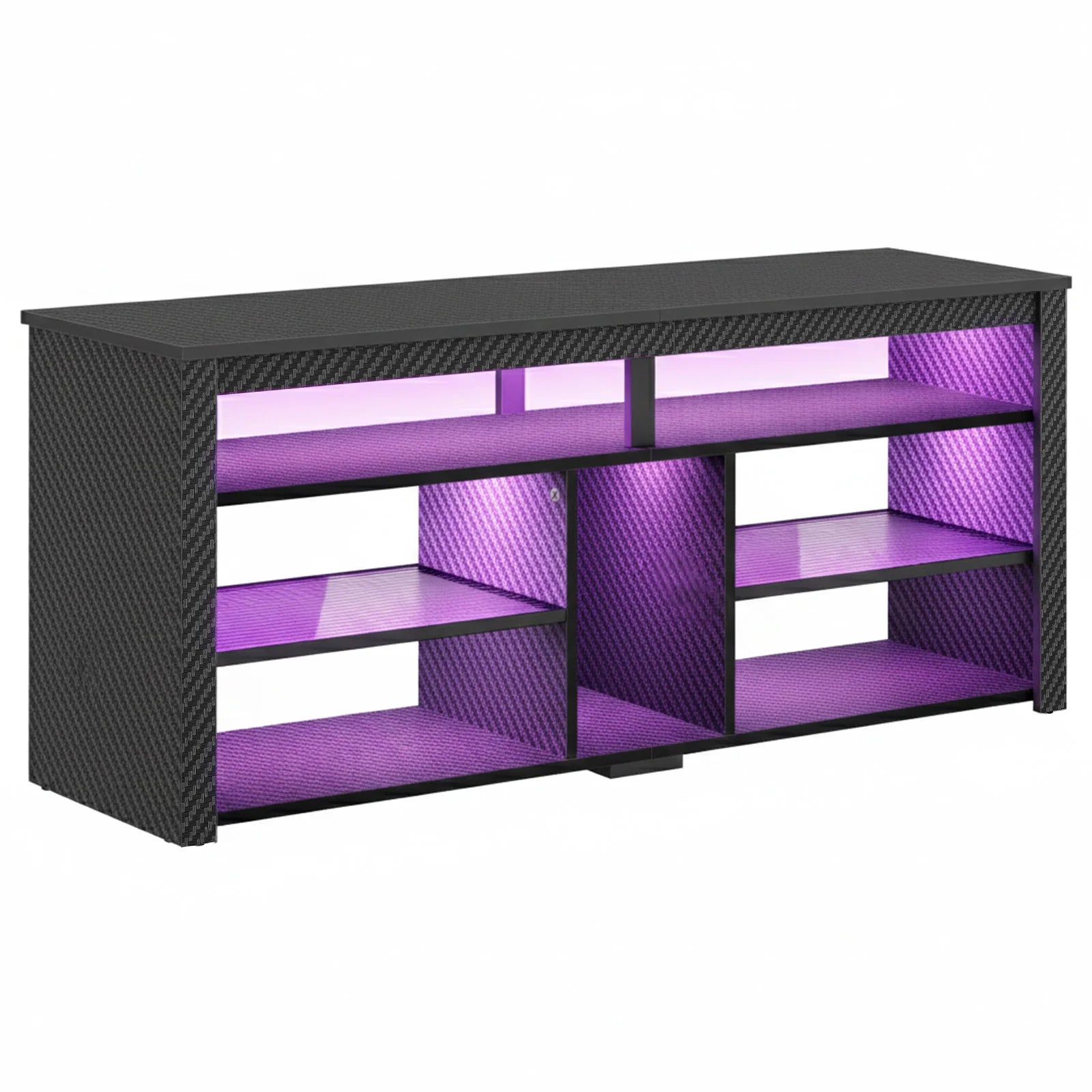 LED Tall TV Stand, Entertainment Center for 55/60/65 Inch TV Gaming TV Storage