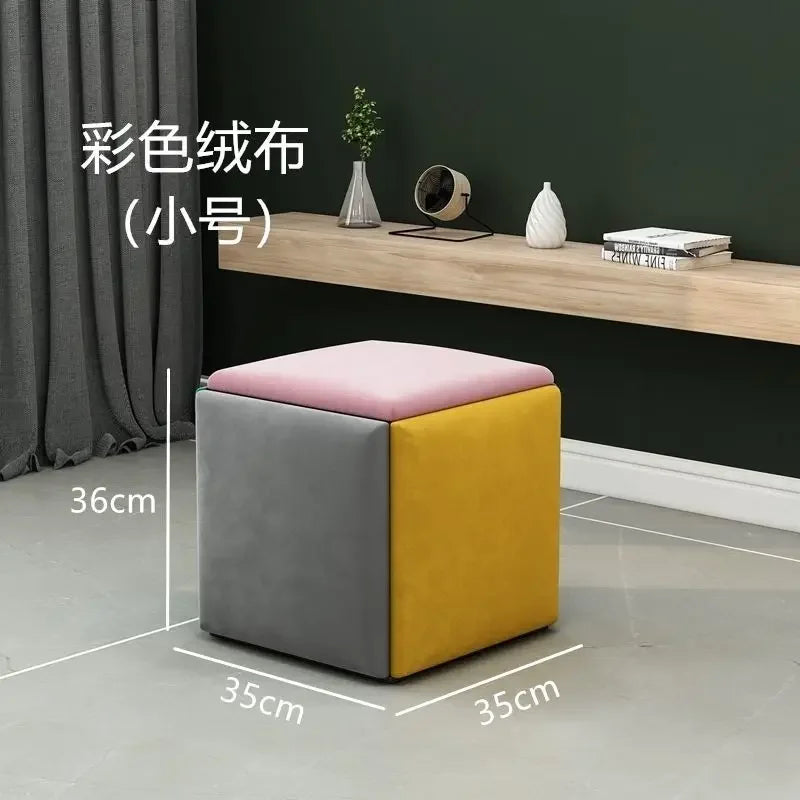 Multifunctional Sofa Stool Iron Foldable Living Room Furniture Home Rubik's Cube