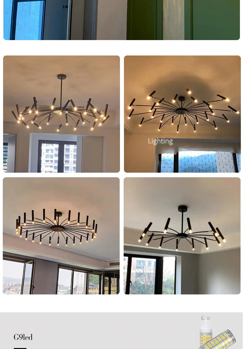 Minimalist Ceiling Chandelier G9 Light Fixtures 110V/220V Home Interior