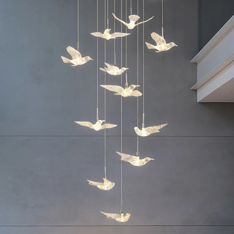 Led Bird Pendant Lamp Home Decoration Lighting Hanging Lamp Design Chandelier
