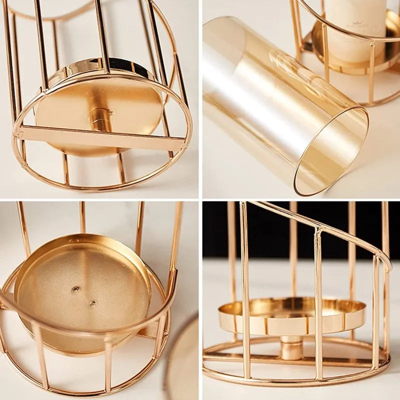 Metal Candle Holder Wedding Festival Home Decoration Bar Dinner Romantic