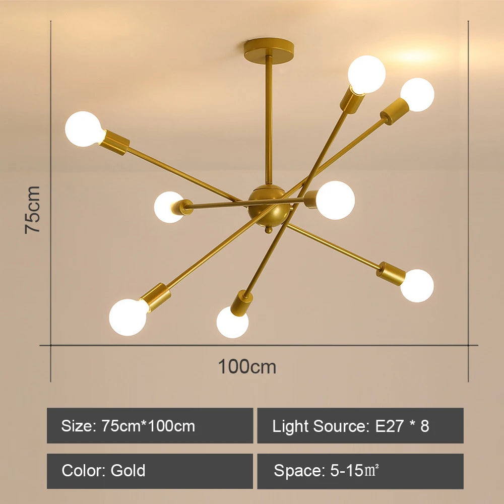 Modern LED Ceiling Chandelier Light Living Room Bedroom Lighting Decor