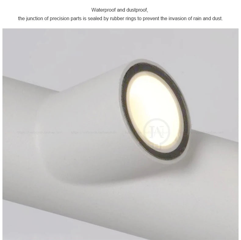 6W COB Waterproof AC85-265V Surface Mounted LED Wall Light Modern Luminaire