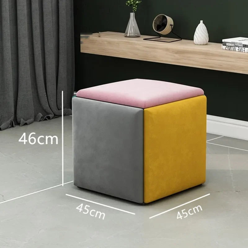 Multifunctional Sofa Stool Iron Foldable Living Room Furniture Home Rubik's Cube