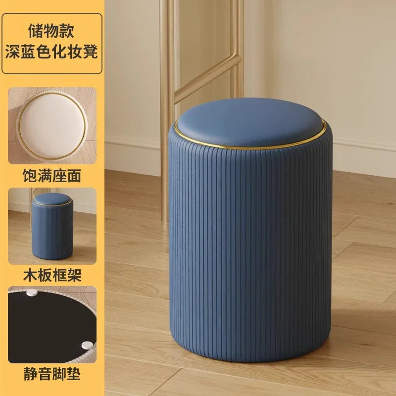 Bedroom Furniture Cream wind storage makeup stool vanity chair vanity stool