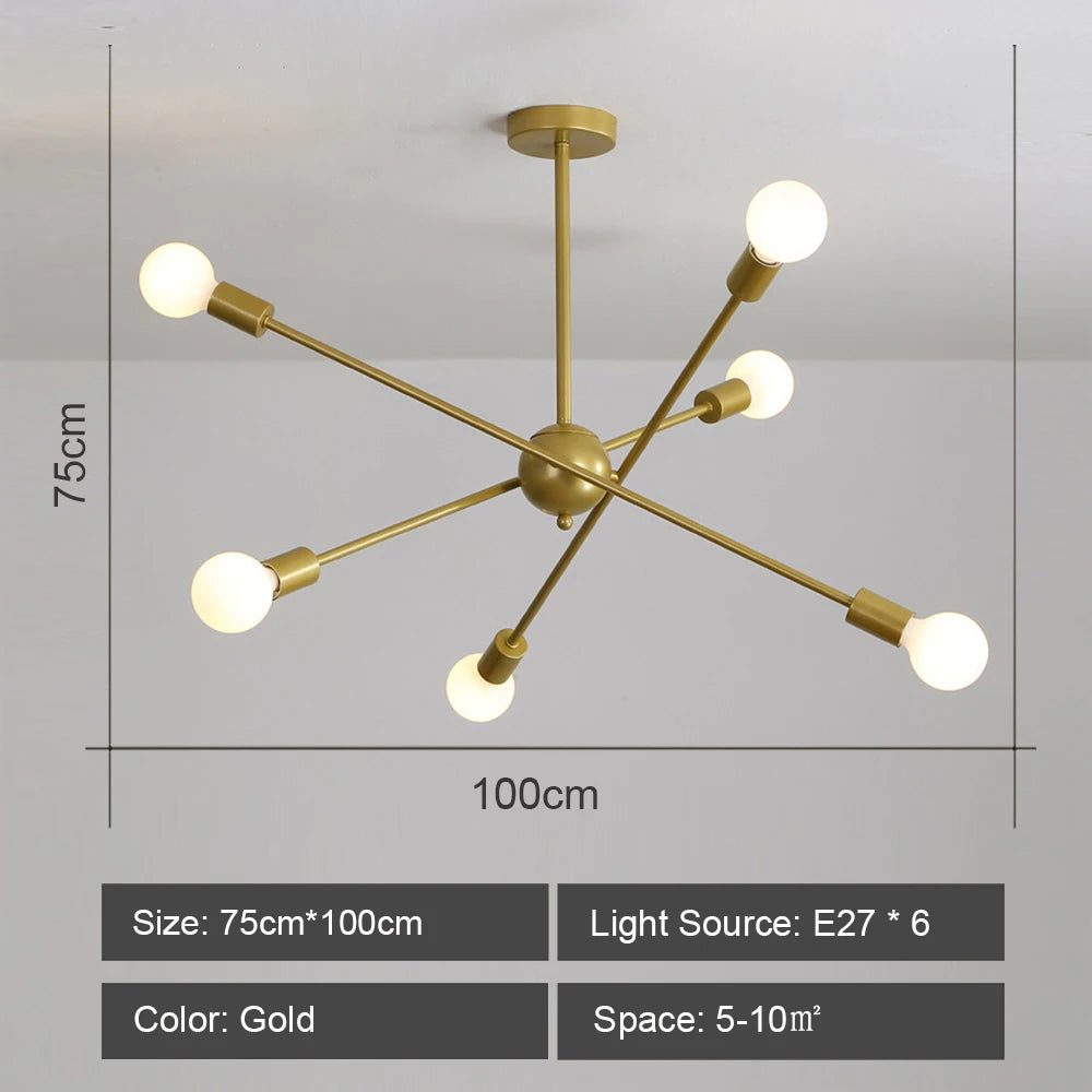 Modern LED Ceiling Chandelier Light Living Room Bedroom Lighting Decor