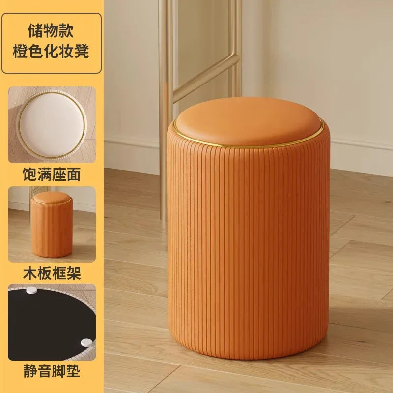 Bedroom Furniture Cream wind storage makeup stool vanity chair vanity stool