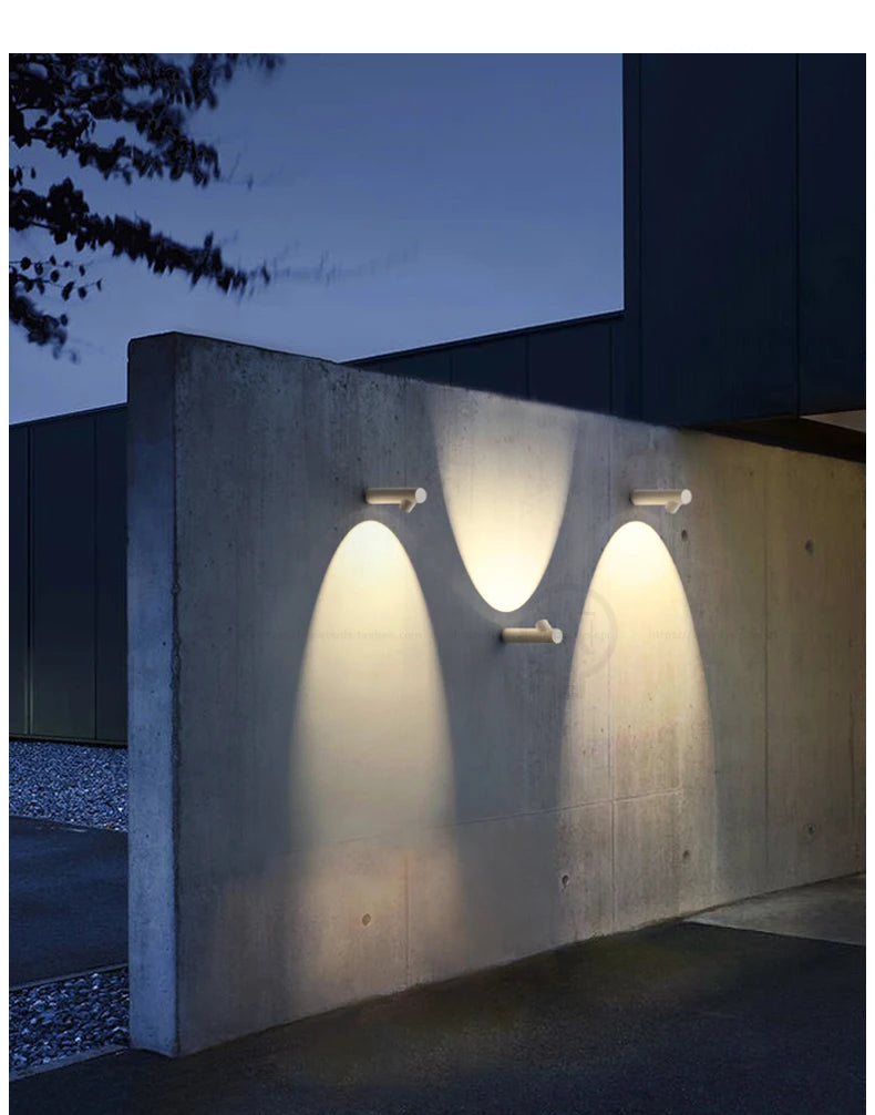 6W COB Waterproof AC85-265V Surface Mounted LED Wall Light Modern Luminaire