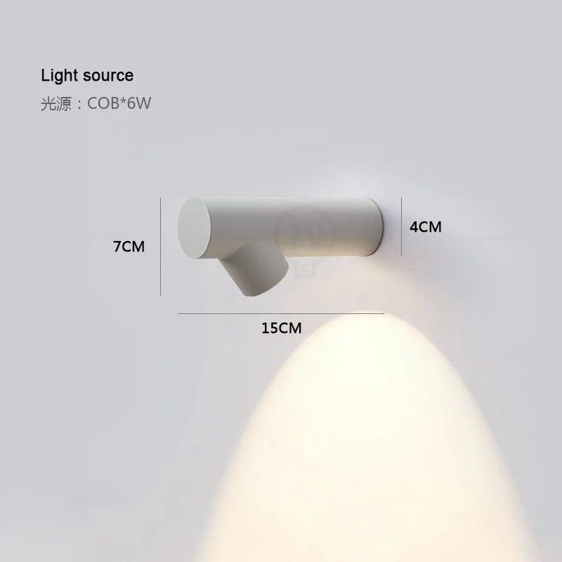 6W COB Waterproof AC85-265V Surface Mounted LED Wall Light Modern Luminaire