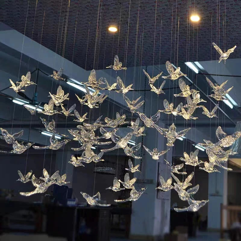 Led Bird Pendant Lamp Home Decoration Lighting Hanging Lamp Design Chandelier