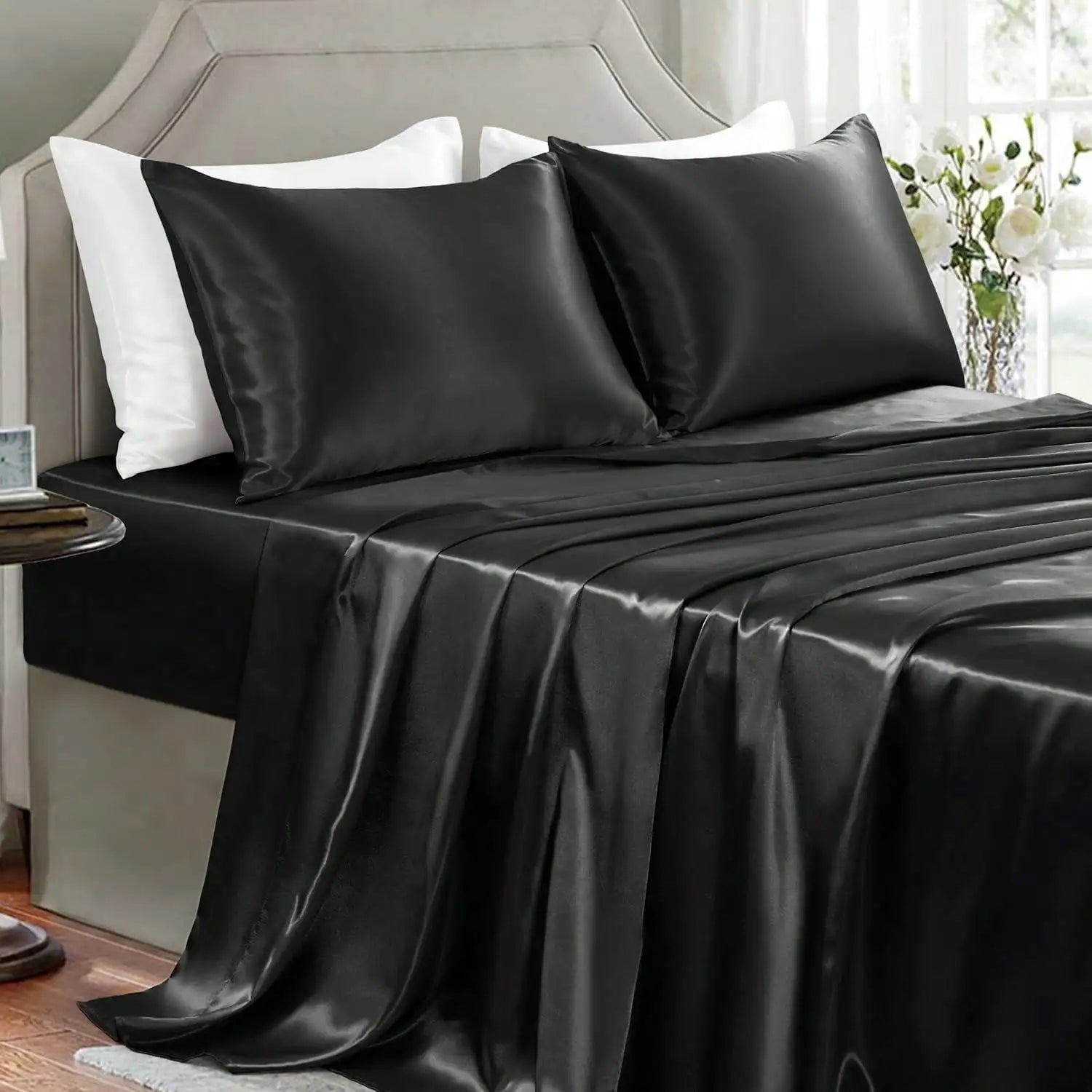 Satin Bed Sheet Set — Twin, Full, Queen & King