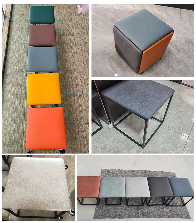 Nordic 5 in 1 Sofa Soft Stool, Creative Home, Rubik's Cube Combination