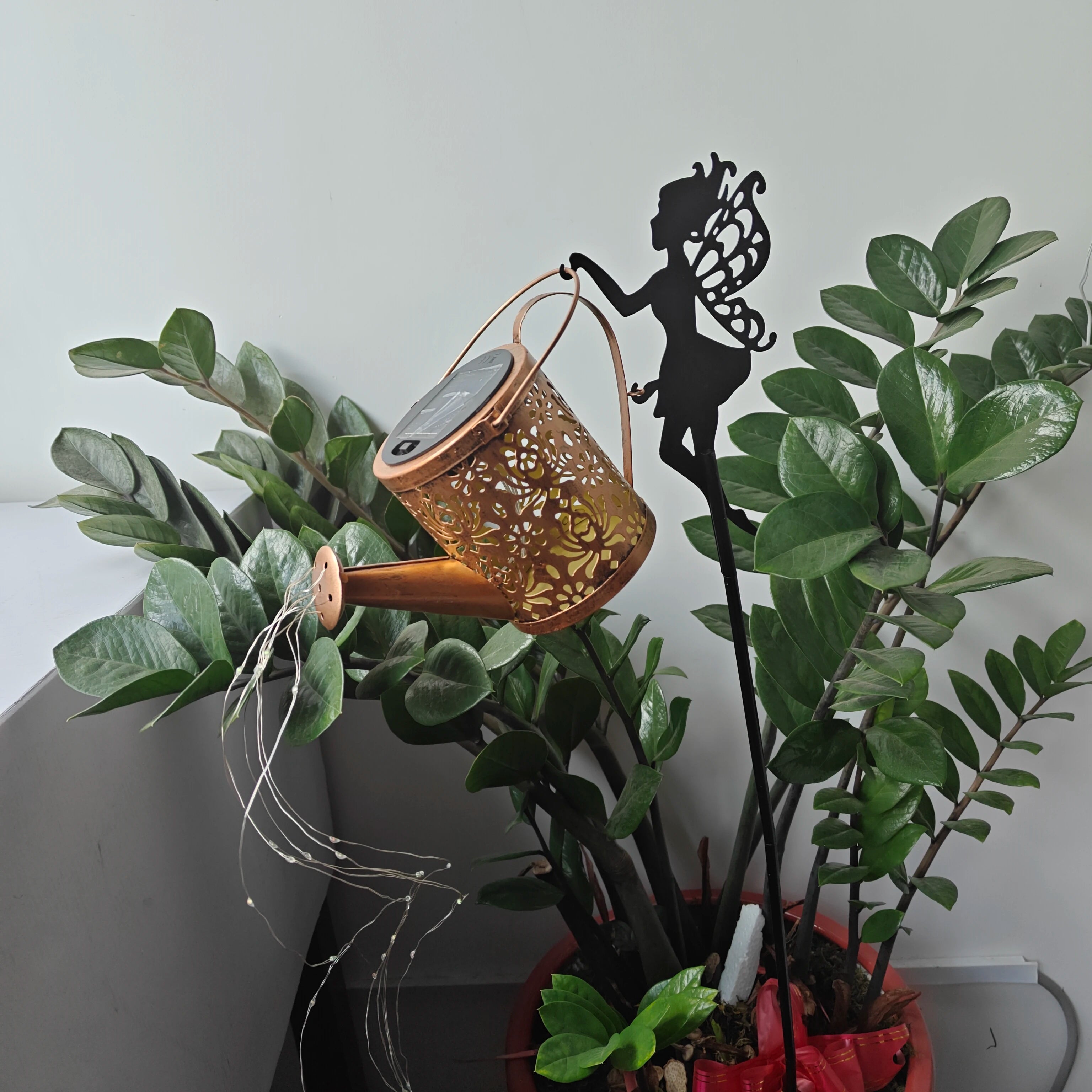 Solar Angel Kettle, waterfall lamp, garden ornament, perfect choice for garden
