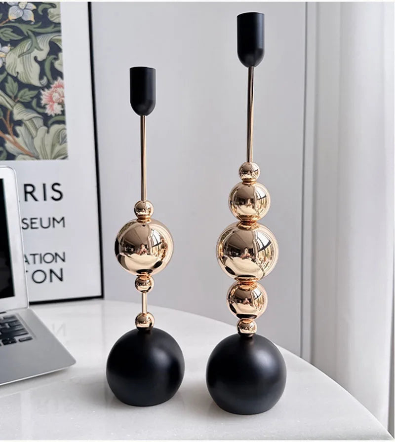 Metal Gold Candlestick Holder — Luxury Taper Candle Stand