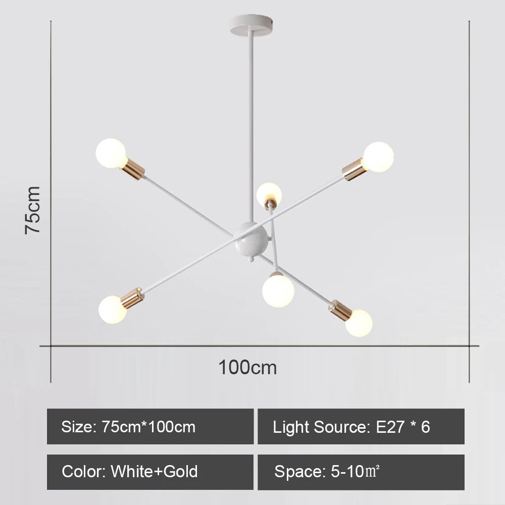 Modern LED Ceiling Chandelier Light Living Room Bedroom Lighting Decor