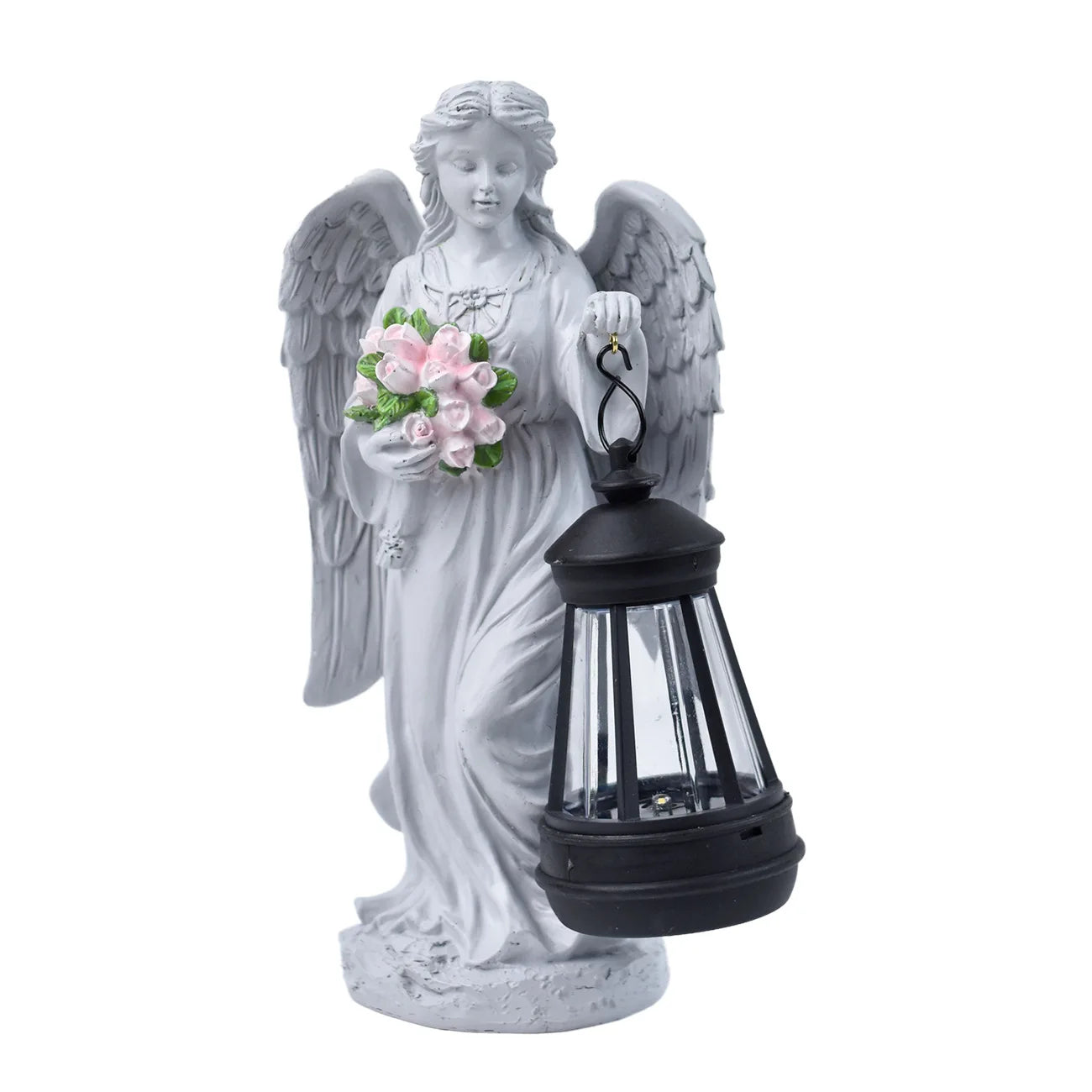 Angel Lantern Garden Statue Angel Girl Outdoor Solar Ornament Night Light