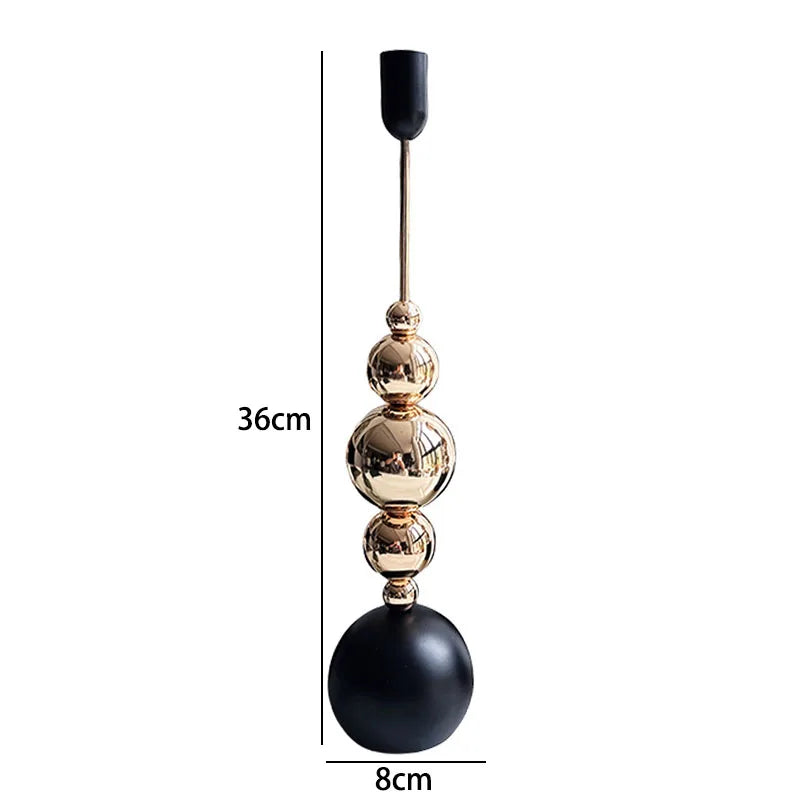 Metal Gold Candlestick Holder — Luxury Taper Candle Stand