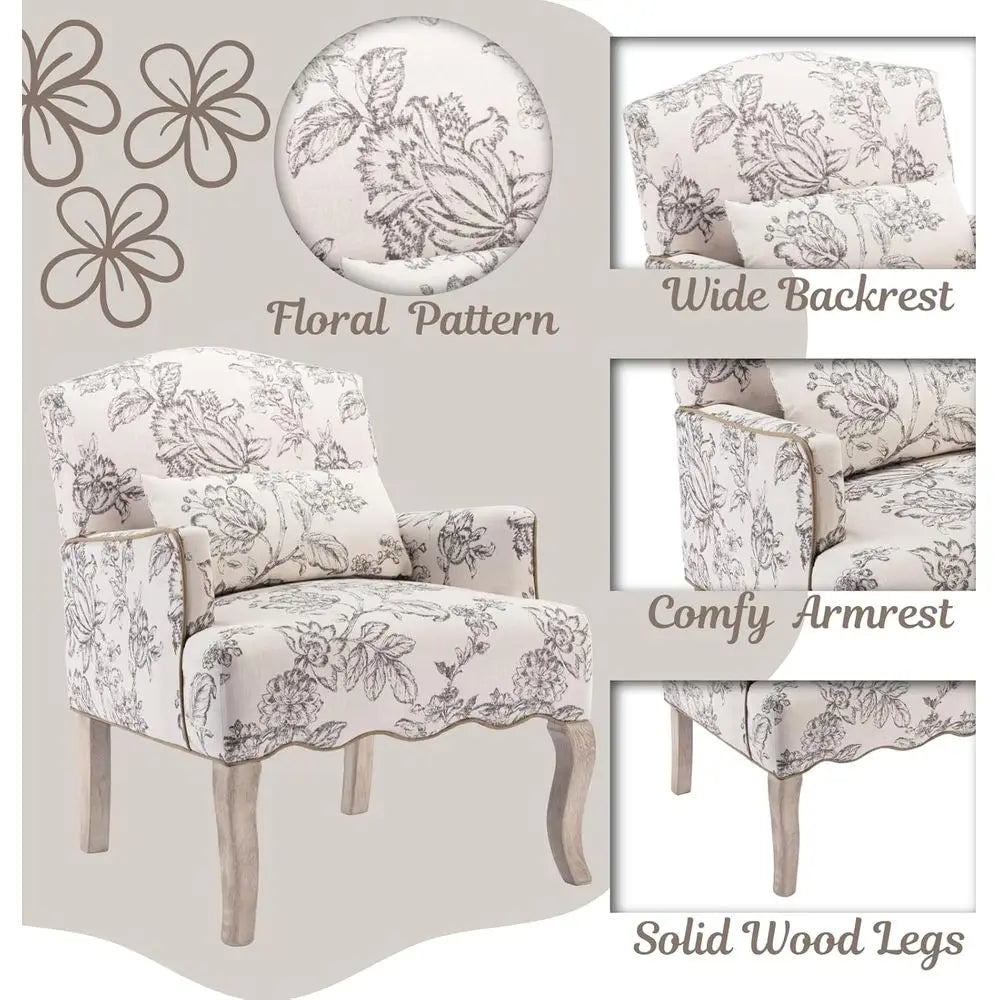 Accent Chair Fabric Comy Single Sofa Upholstered Modern Reading Chair