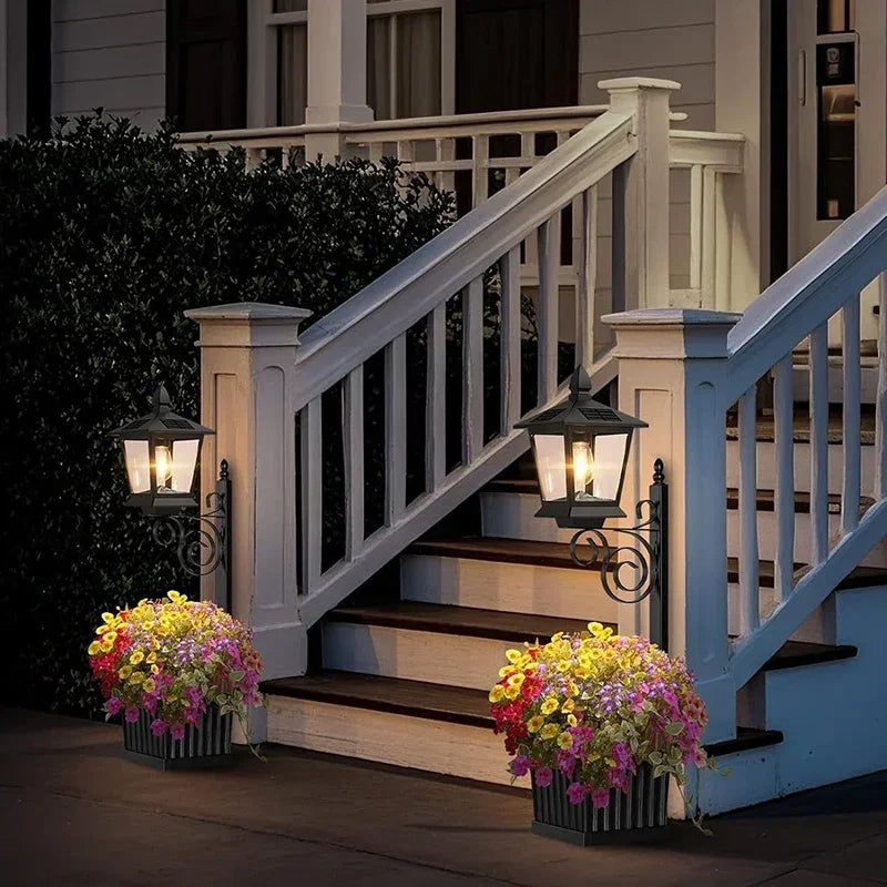 Solar Lamp Post Light with Planter Solar Light Planter Solar Planter Lights Outdoor