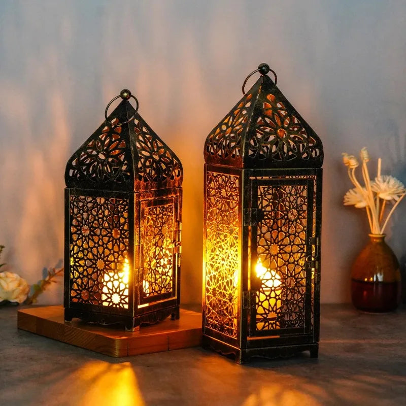 Middle East Arab metal vintage Wind lights lantern candle holder home décor