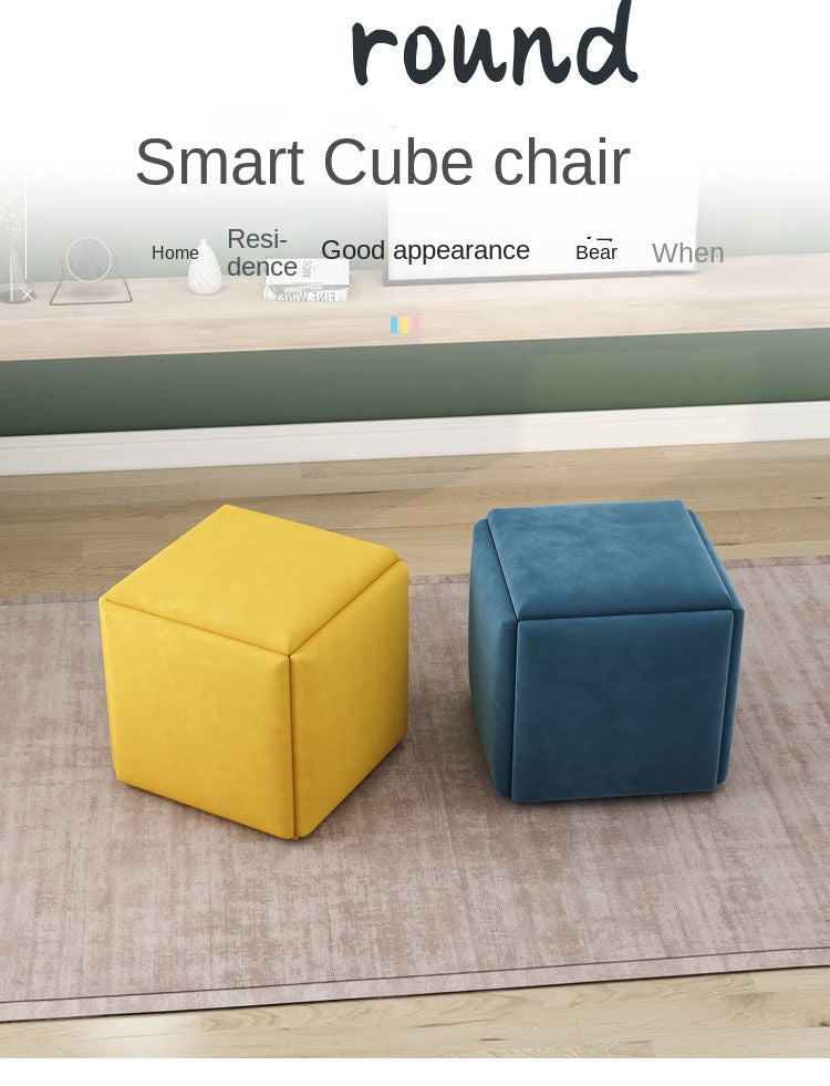 Multifunctional Sofa Stool Iron Foldable Living Room Furniture Home Rubik's Cube
